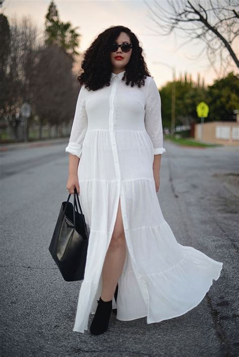 plus size white dress shirt